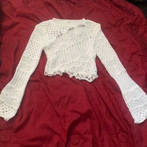 ASOS design sweater with mixed pointelle